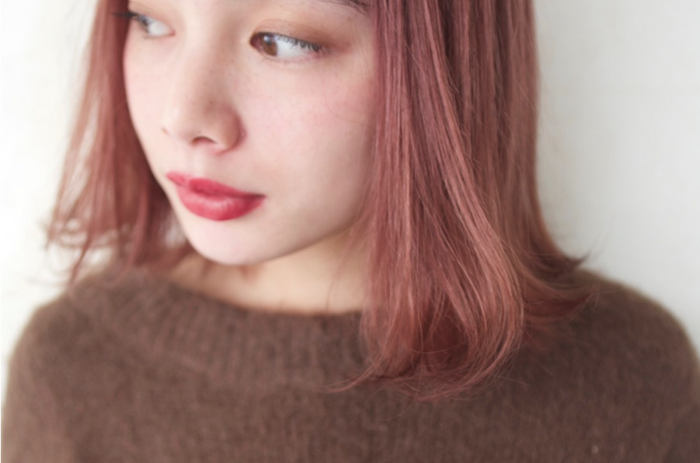 小顔テラコッタミディアム20代30代40代 大人かわいい ボブ