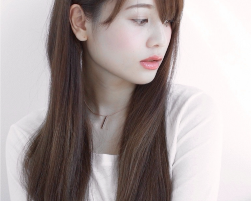 うる艶サラサラロング×暖色系ピンクパープル髪質改善１