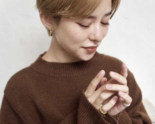 大人可愛い20代30代40代小顔ワンサイドショートボブ丸み前下がりc