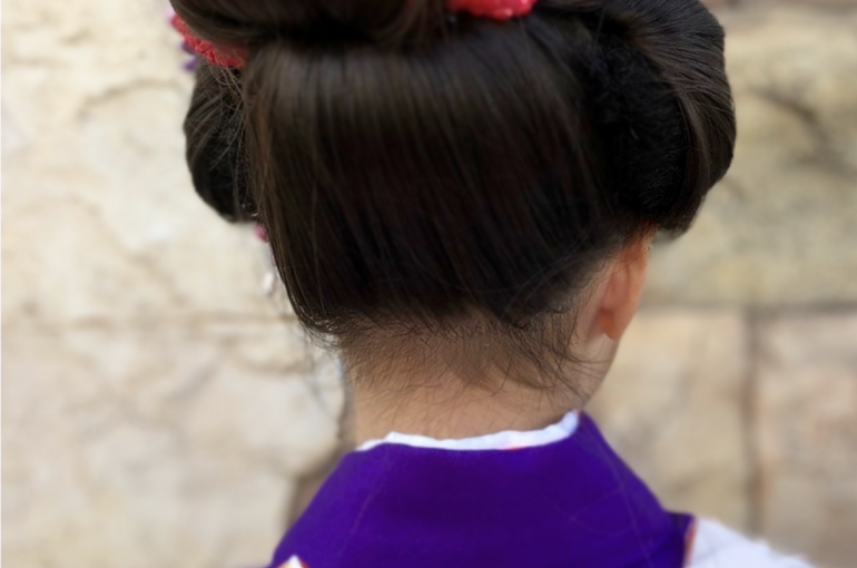 七五三 お団子 シニヨンアレンジ 二次会 結婚式