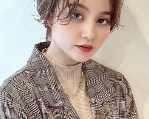 大人可愛い くびれ丸みショートボブ 小顔ミニボブ20代30代40代