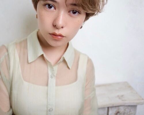 大人可愛い:くびれ丸みショートボブ 小顔ミニボブ20代30代40代m