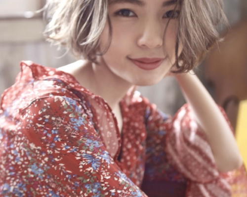 大人可愛い 20代30代40代小顔ワンサイドショートボブ 丸み