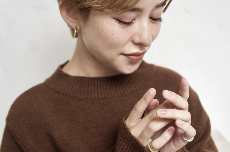 大人可愛い20代30代40代小顔ワンサイドショートボブ丸み前下がりc